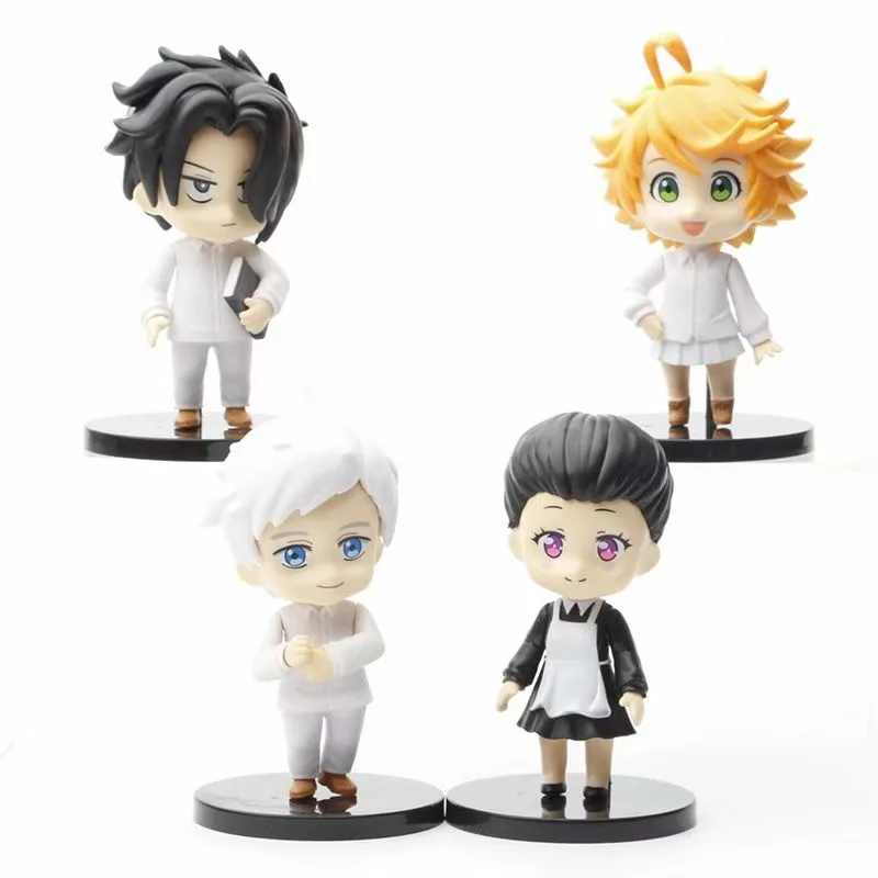 

4pcs 9cm The Promised Neverland Anime Figures Emma Figurine Norman Action Figurine PVC Collectible Model Doll Toys