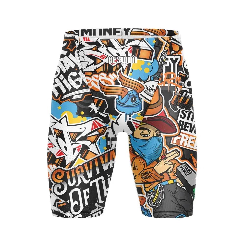Мужской купальник с граффити 2024 шорты плавки пляжные трико спортивные