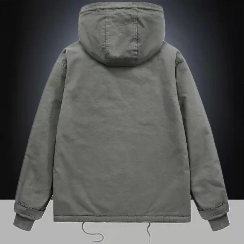 Men's Winter Jackets New Pattern Hooded Men's Coat Cashmere Men's Jacket Thickened Warm Parkas Loose Pure Cotton Men's Clothing