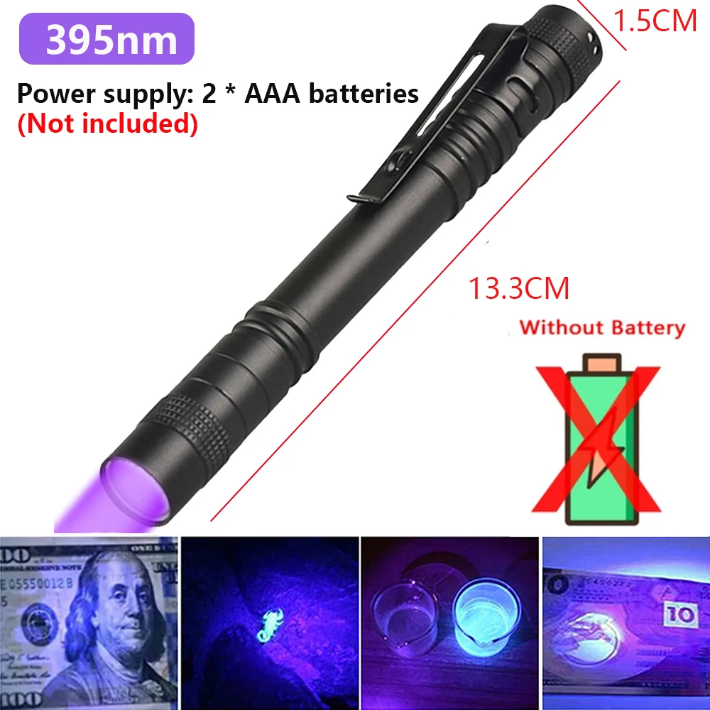 

VASTFIRE Мини УФ-фонарик 365 нм 395 нм фиолетовый