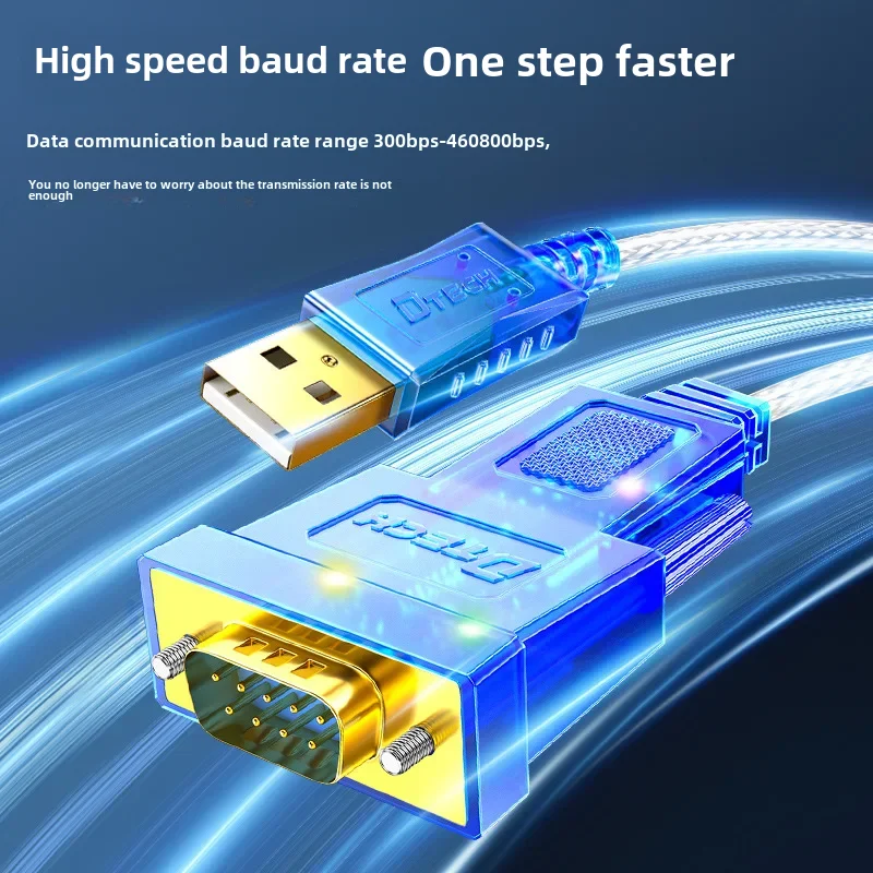Dite Usb-RS232 Последовательный кабель 1 5 м Usb2.0 Кабель для преобразования данных Db9 Pin