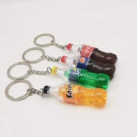 creative cola bottle pendant beverage bottle cola key chain bag pendant promotion gift key chain wholesale