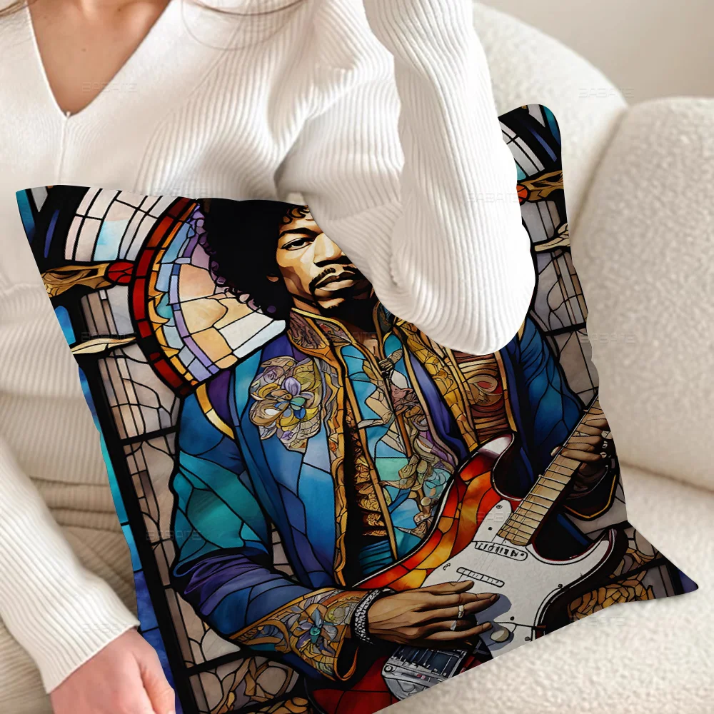 SINGER J-JIMI H-HENDRIX Pillowcases Home Bedding Decorative Pillow Cover Wedding Super Soft Case