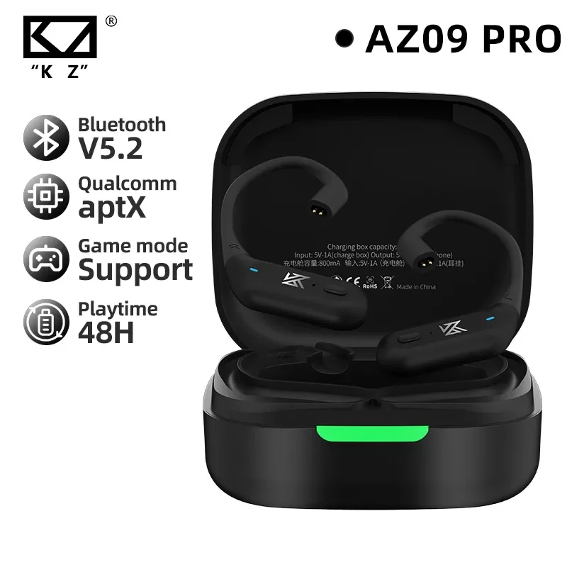 

KZ AZ09 Pro True Wireless Headphones Bluetooth-Compatible 5.2 Upgrade Cable Wireless Earplugs Headset Noice Cancelling Earphones