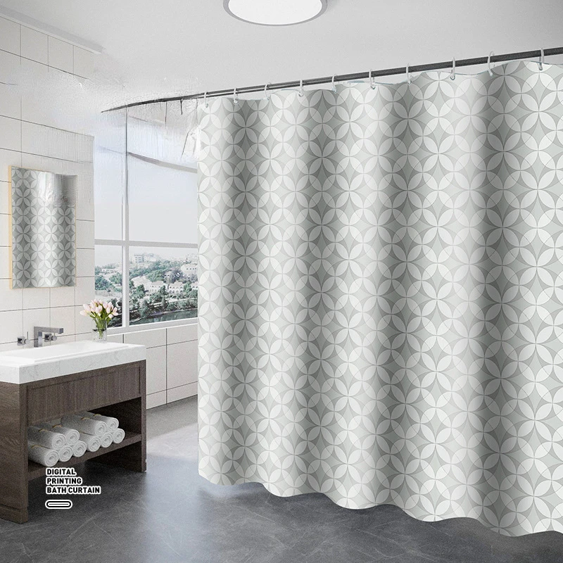 

Thicken Shower Curtains Waterproof Printed High-density Polyester Bathroom Window Curtain Partition Curtain Extra Large Wide