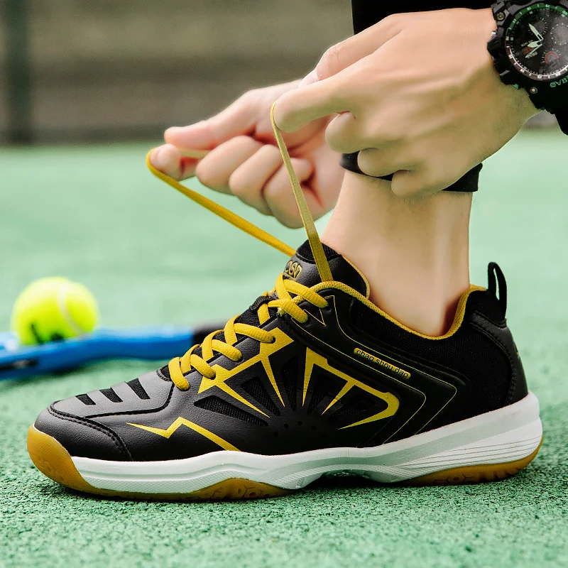 JIEMIAO Men Professional Tennis Shoes Outdoor Breathable  Women Sneakers Boy Girls Tennis Training Shoes Tenis Masculino