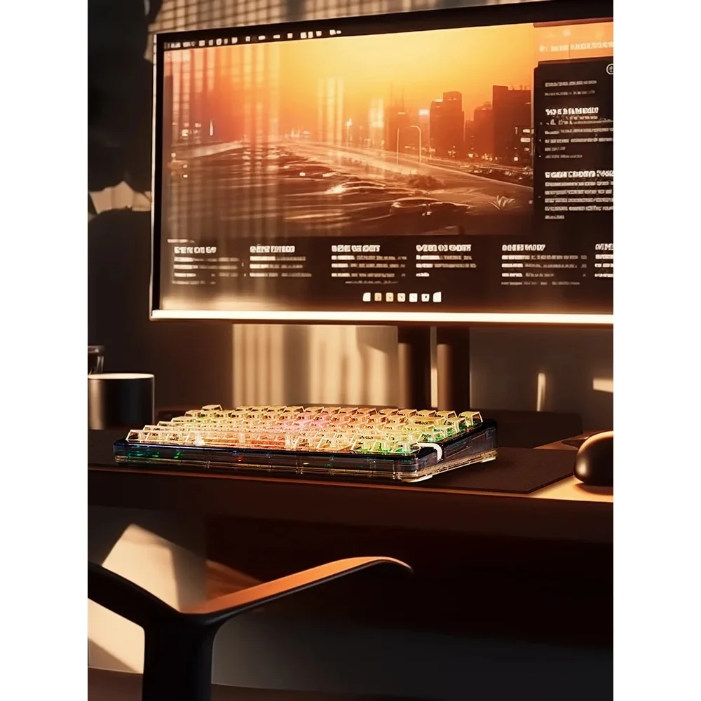 IYX OP75 Четырехсекционная беспроводная механическая клавиатура DIY с магнитной