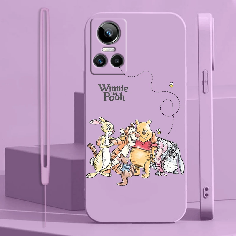 Милый мультяшный медведь-пух для OPPO Realme GT Neo 3 2 Master 8 9 Narzo 50A 50i Reno 7 силиконовый