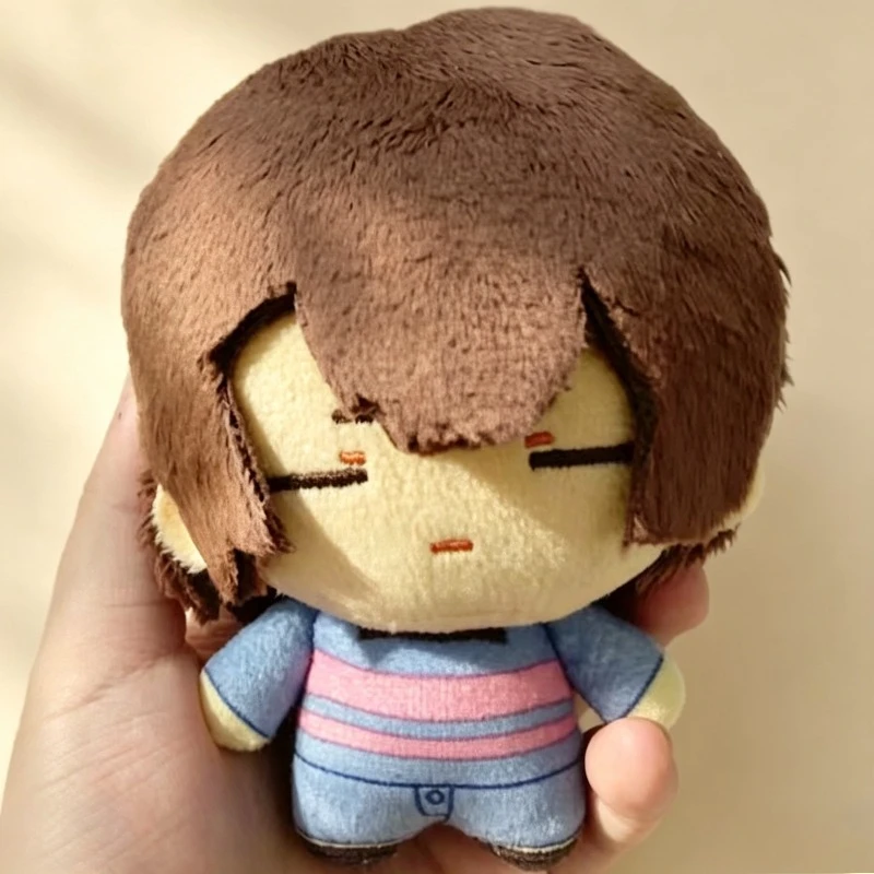 Фото Плюшевая кукла Фриск из Undertale в стиле чиби, мягкая игрушка, брелок-подвеска с персонажем видеоигры, украшение для рюкзака, подарок на день рождения для фанатов №5