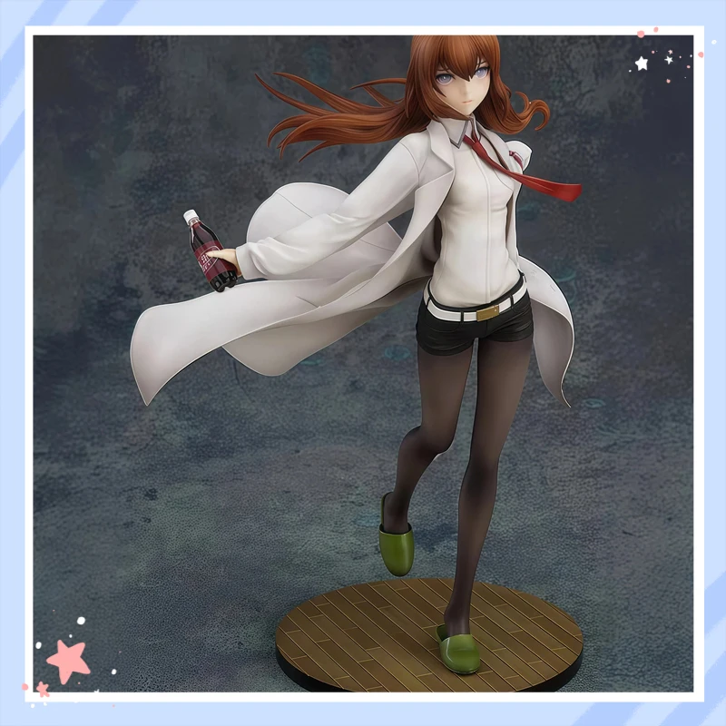 Фото Фигурка Макисе Курису из аниме Steins Gate в белом лабораторном халате с бутылкой колы, коллекционная модель, украшение для рабочего стола для любителей аниме №3