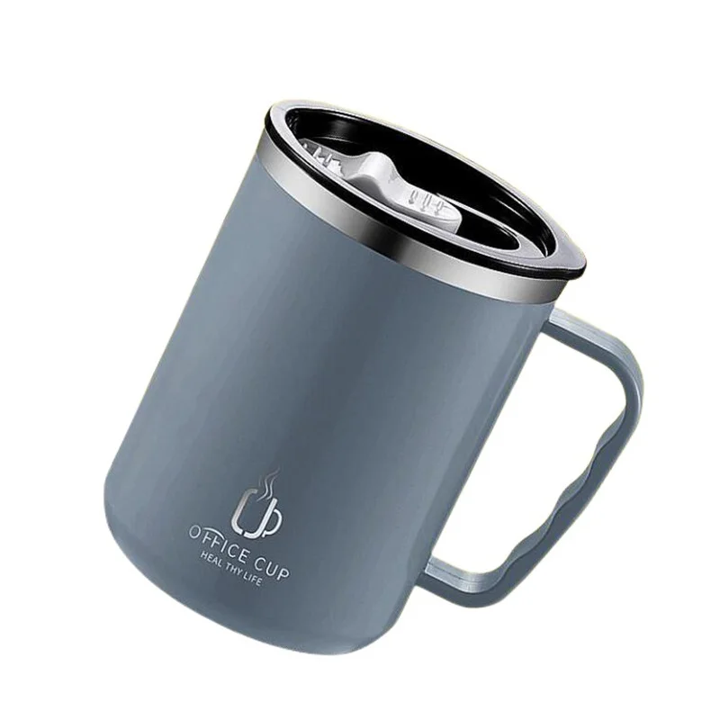 

500ml Tumbler Mug Double Walls Coffee Cup Thermal With Lid Handle Mugs For Tea Teacher Gifts Stainless Steel Drinkware