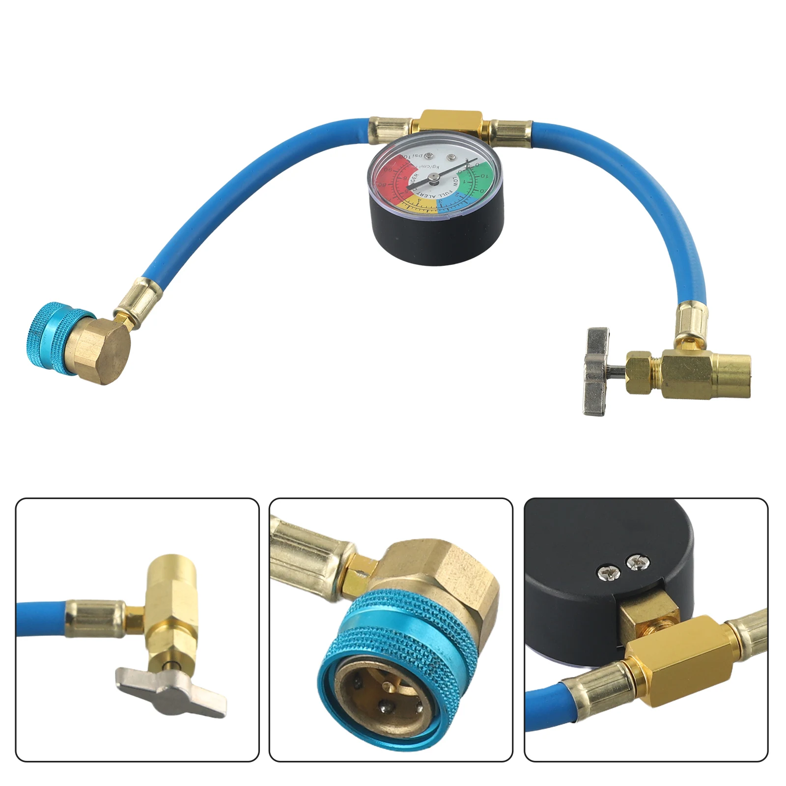 

Auto Car Charging Hose Kit Car Accessories Replacement Parts 1 Piece 2inch Female 1/2\" ACME LH Pressure Gauge