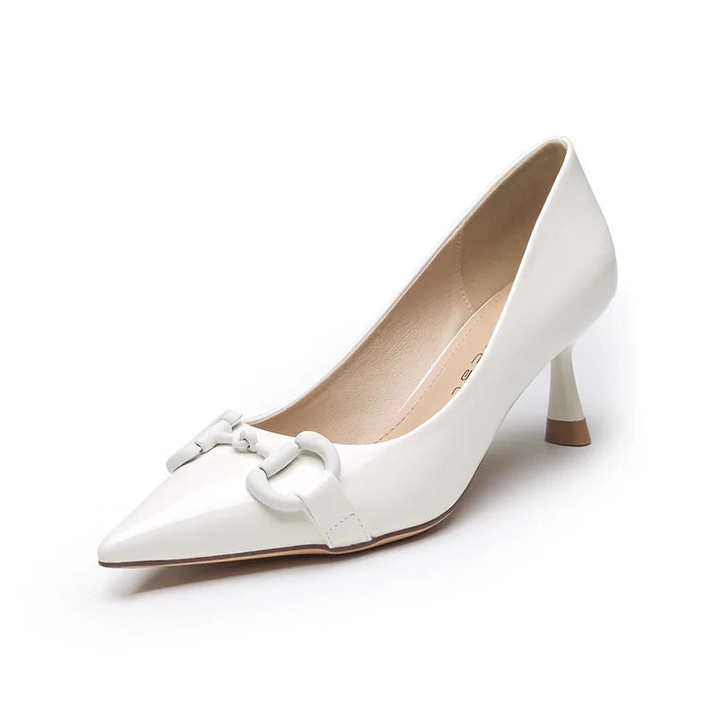 

Women's shoes High heels stiletto heels 2021 winter new all-match sexy pointed patent leather shallow temperament single shoes