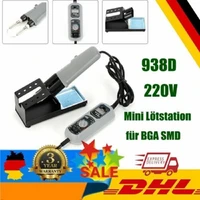 938d 220v hot tweezers mini soldering station portable soldering iron welding for bgasmd dhl