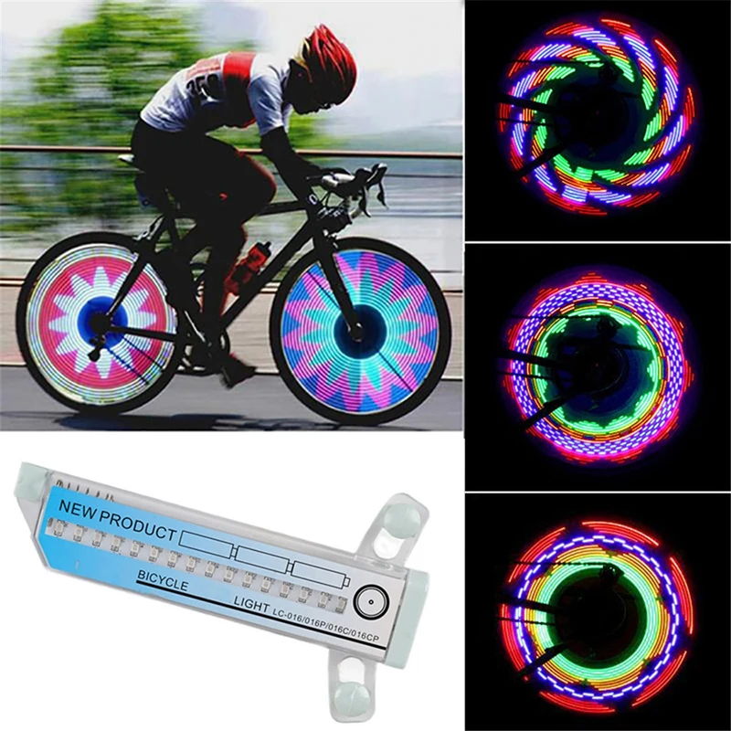 

Bike Wheel Light Waterproof Bicycle Spoke Light Safety Tire Light 30 Different Patterns Change Without Battery Bike Accessories