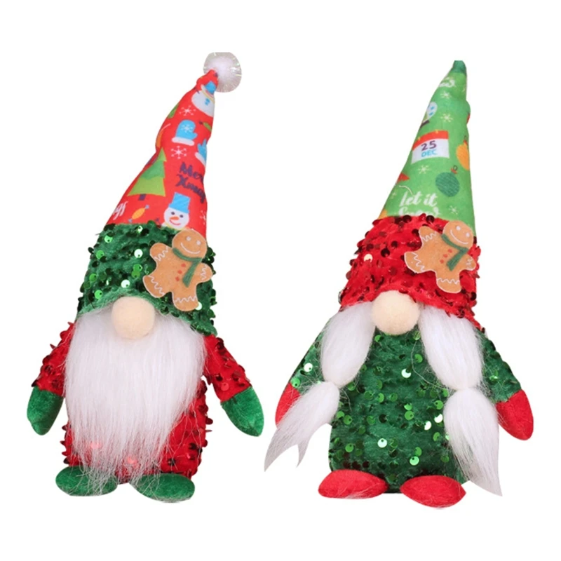 

Sequin Gnomes Decorations Swedish Tomte Table Ornaments Christmas Decor Gift