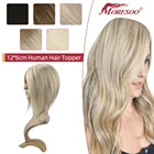Кусочки волос Moresoo Topper для женщин, машина для человеческих волос, бразильские волосы без повреждений, натуральные прямые светлые волосы #60 12*6 см, клипса в парике