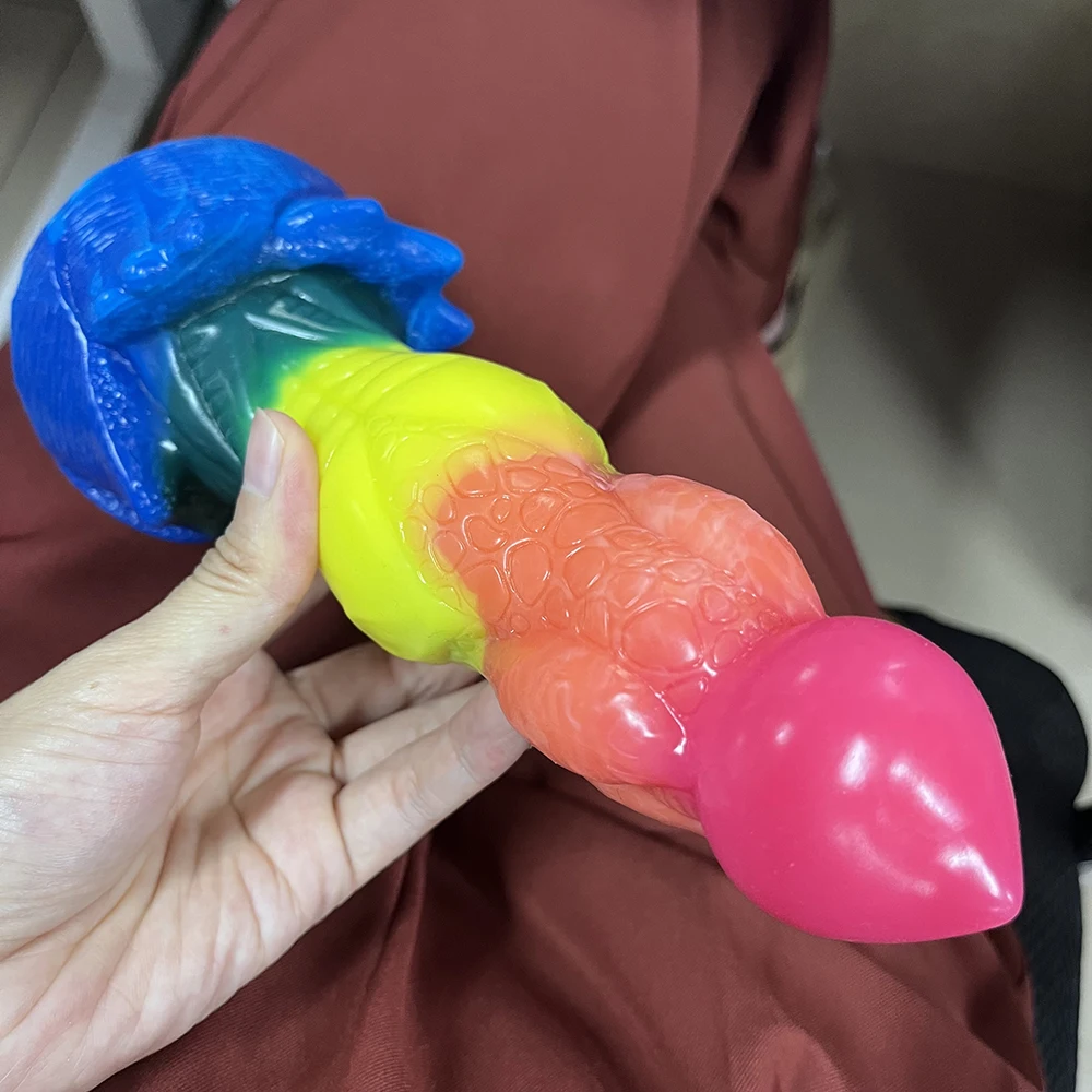 FAAK силиконовая искусственная кожа с присоской многоцветный Фэнтезийный пенис