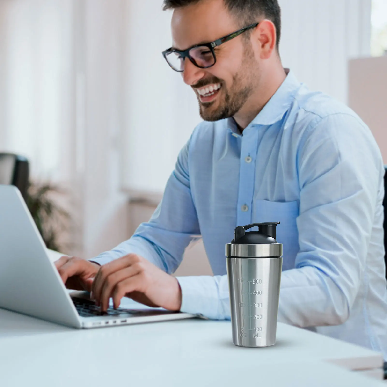 Портативная бутылка-Шейкер для воды из нержавеющей стали Герметичная