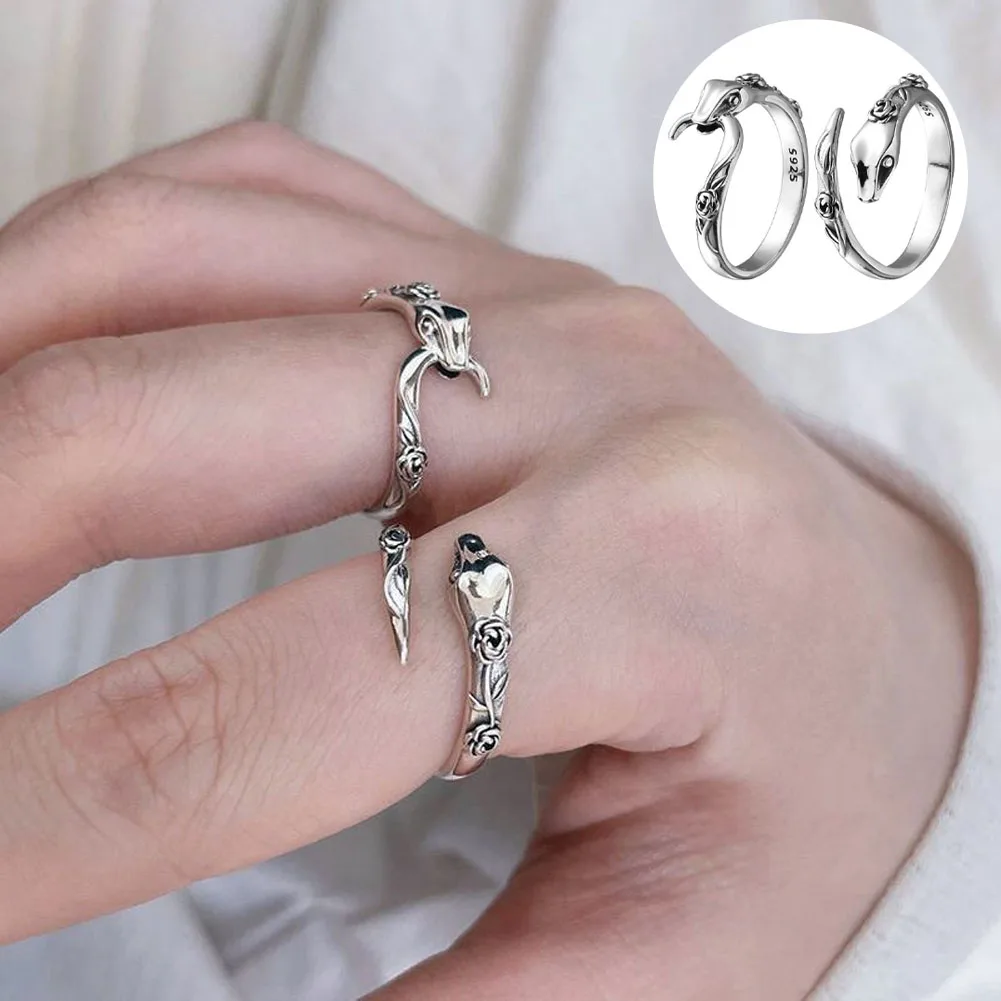 

Snake Rings Vintage Rings Geometric Rings Popular Jewelry Metal Animal Ring Serpentine Ring Punk Snake Ring Snake Winding Ring