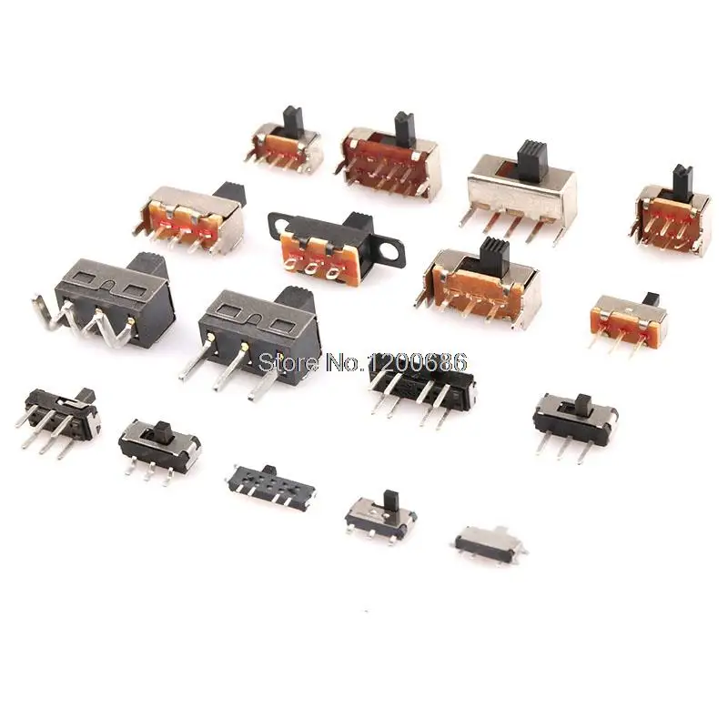 

2mm 3mm 4mm 5mm Slide Switch Micro-power Toggle Switch Single and Double-row Direct-inserted Horizontal Sliding