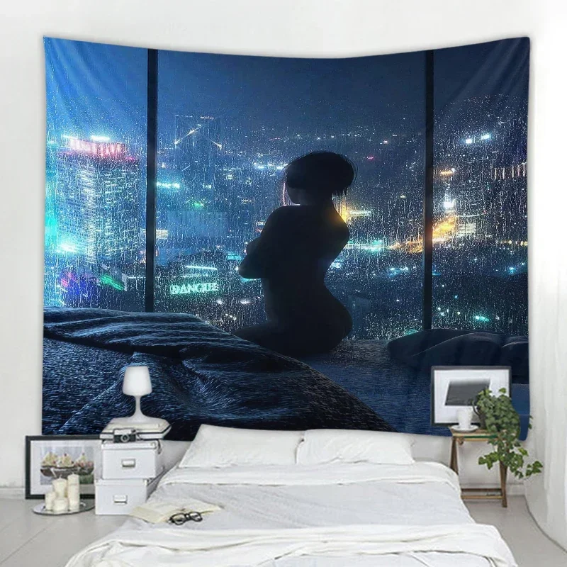 Ghost Blade By Wlop красивая девушка гобелен фоновое украшение настенное общежитие