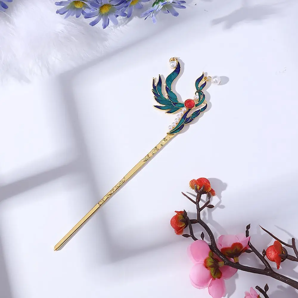 

Classic Daily Alloy Chinese Style Female Ladies Male Hanfu Hair Sticks Pearl Hairpins Hair Accessories Women Hair Fork