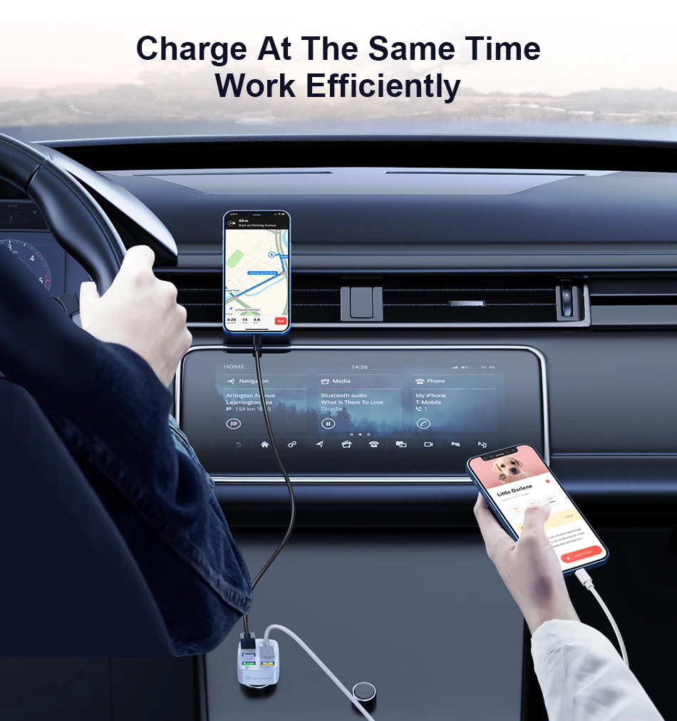 OLAF 6 USB Автомобильное зарядное устройство 75 Вт Быстрая Зарядка адаптер телефона в