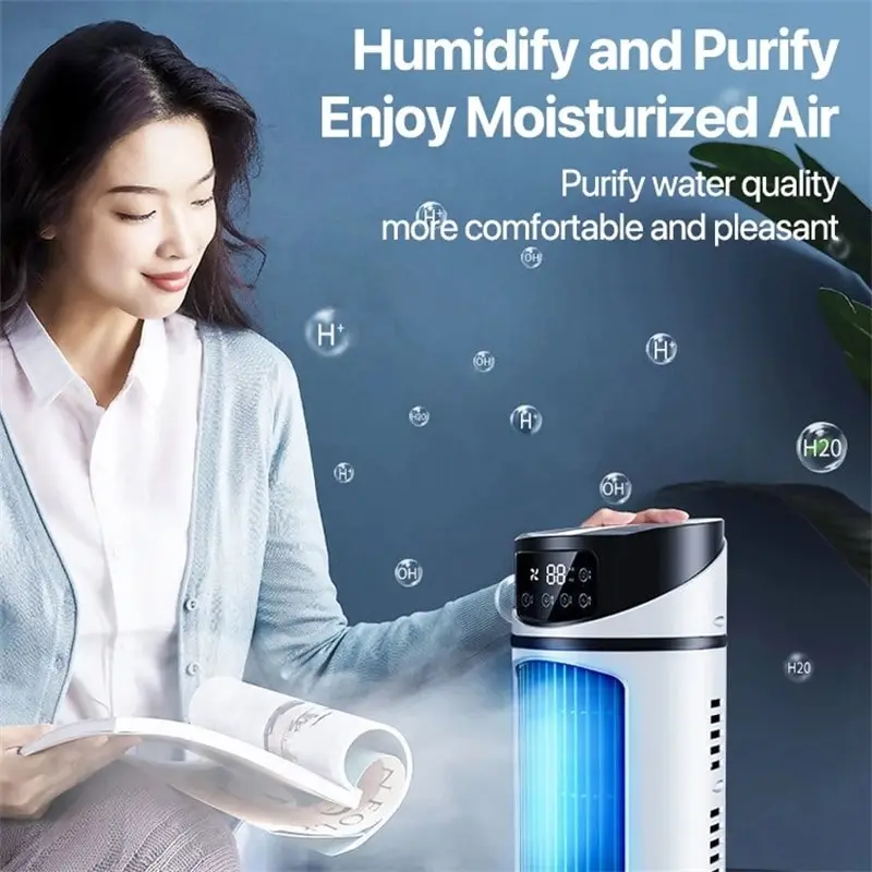 Portable Mini Air Conditioner Air Cooler Fan Water Cooling Fan Air Conditioning Air Cooler For Office Mobile Air Conditioner 2