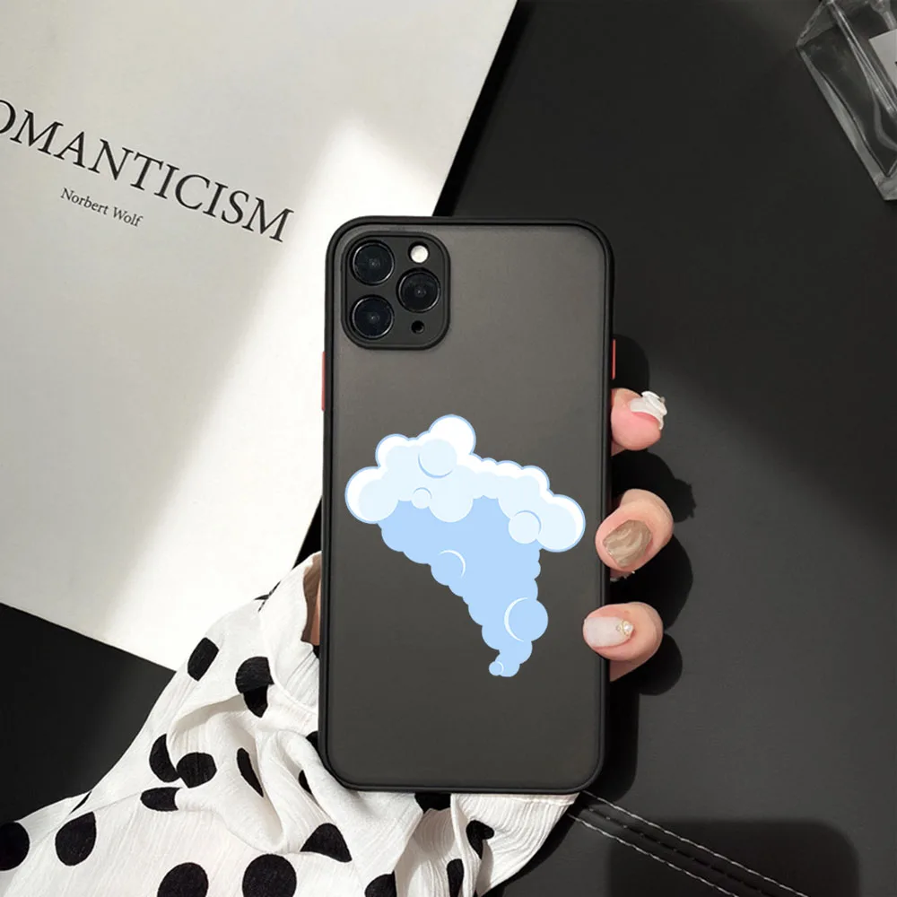 Матовый полупрозрачный чехол для телефона iPhone 16 Pro 15 14 Max 7 8 Plus 11 12 13 Mini X XSMax черный с