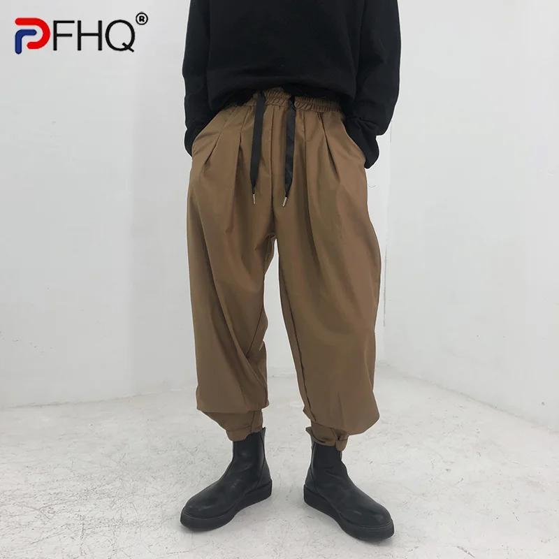 

PFHQ 2023 Spring Autumn Men's Trendy Loose Versatile Korean Fashion Leggings Suit Pants Elegant Luxury Wide Leg Casual Trousers