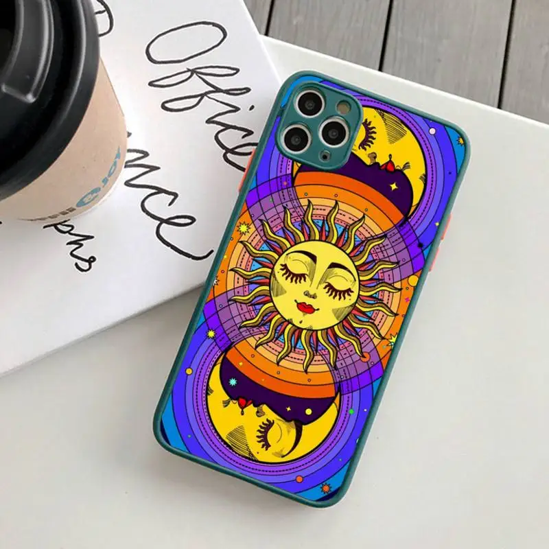 Indie Hippie Art Phone Case for iPhone 14 11 12 13 Mini Pro Max 8 7 Plus X XR XS MAX Translucent Matte Cover
