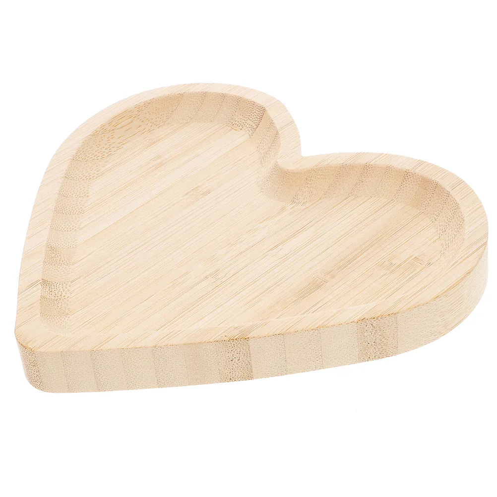 

Tray Plate Wooden Platter Fruit Dessert Cake Bread Heart Wood Key Valentine Day Gift Serving Decorative Dinner Board Cheese