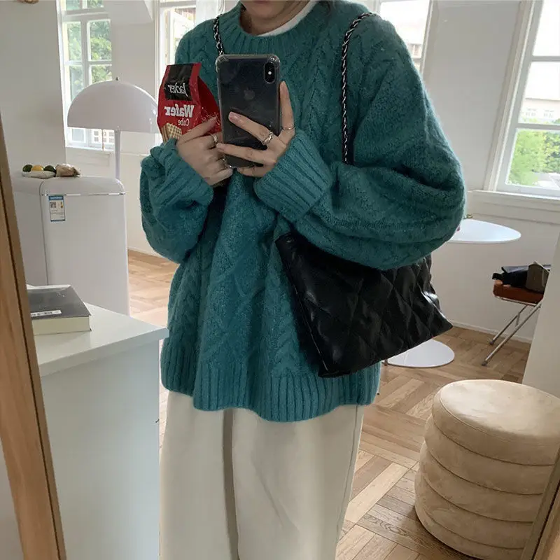 

2022 свободный наружный свитер, мягкий вязаный свитер, уличная одежда для женщин