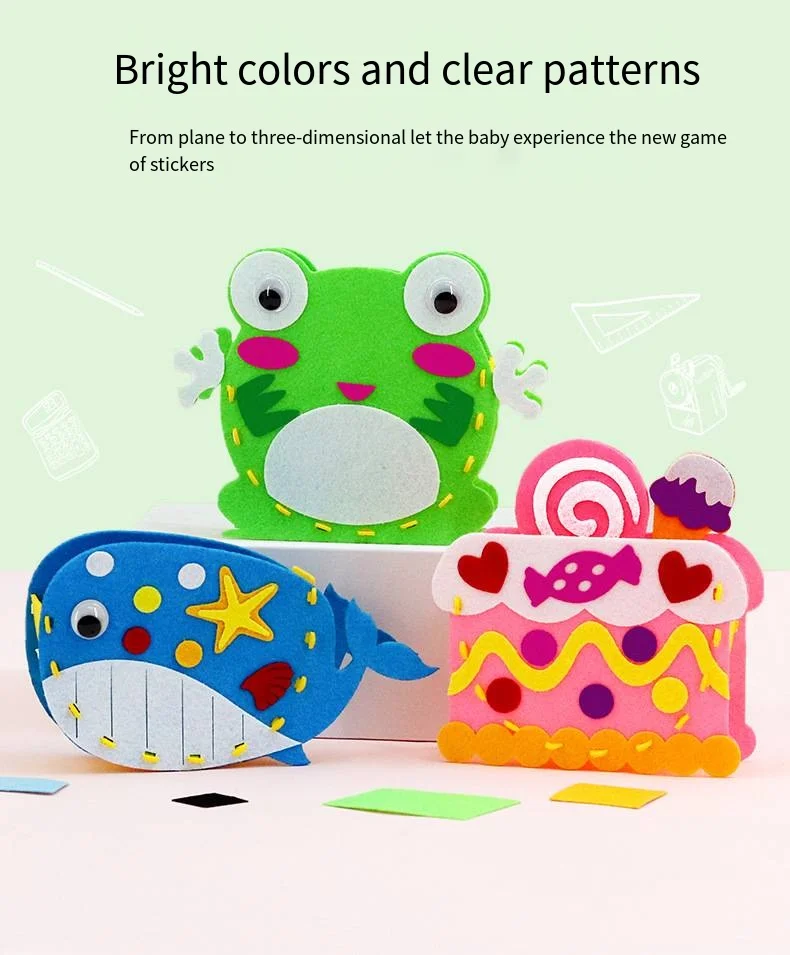 

Детский тканевый контейнер для ручек ручной работы, трехмерные игрушки «сделай сам» для детского сада, креативная Нетканая ручка для изготовления пасты для родителей и детей