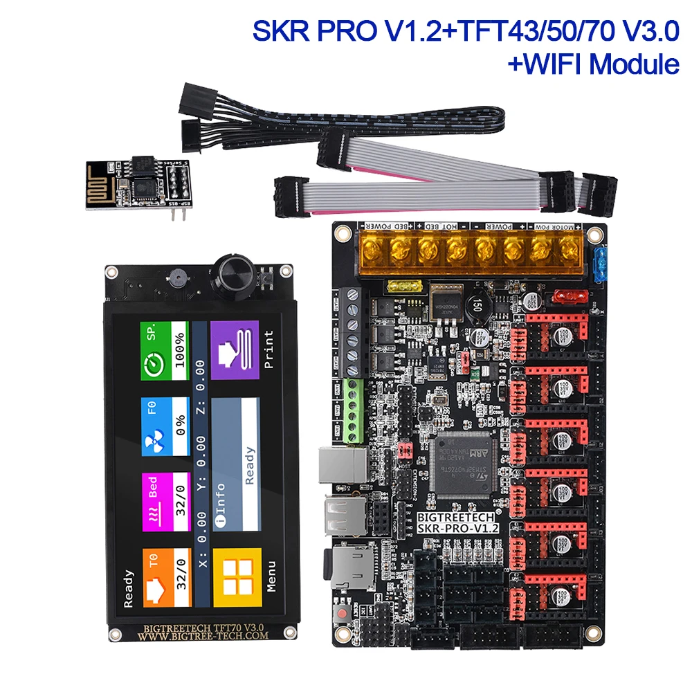 

Плата управления SKR PRO V1.2 32 бит TFT43 TFT50 TFT70, сенсорный экран Wi-Fi TMC2209 TMC2208, детали для 3D-принтера VS MKS TFT35