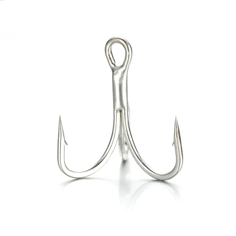 

10pcs ST46'Same Luya Hook Artificial Bait Hook Fake Bait Hook Fish Barbed Fishing Gear Accessories Three-pronged Anchor Hook