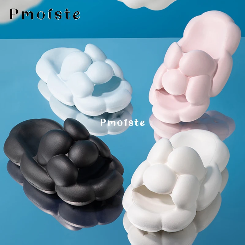 Cloud Slippers for Women Soft Cute Platform Shoes EVA Slippers for Home Summer 2023 Comfortable Bathroom Female Slides