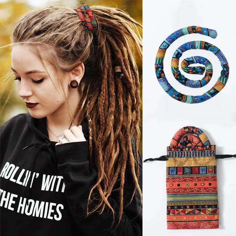 Hair Accessories Bendable Hair Bands Ethnic Style Hair Ropes Ties Horsetail Headband Colorful Dreadlocks Long Ponytail Hairpin