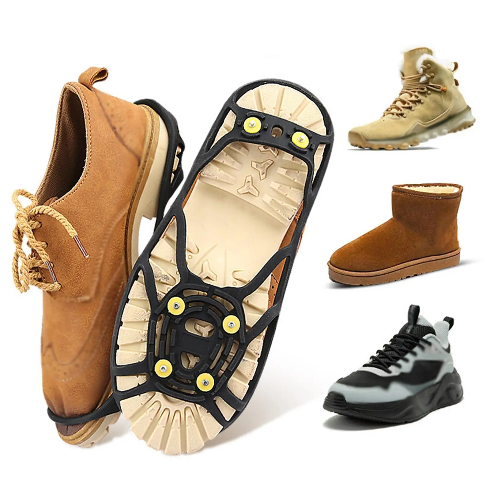 Захваты для льда снега захваты универсальные 6 шипов скобы ходьбы по снегу