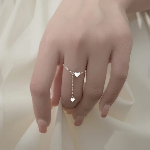 Серебряное кольцо-цепочка JAVRICK