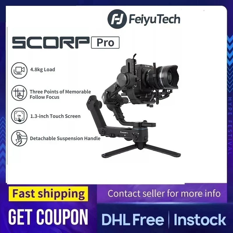 FeiyuTech Feiyu SCORP Pro 3-осевой карданный стабилизатор для детской 10.6lb нагрузка съемный