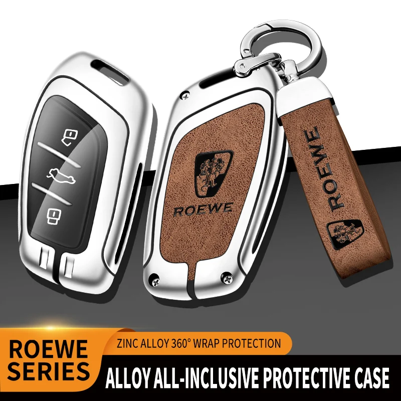 

Zinc Alloy+Leather TPU Car Remote Key Bag For Roewe RX5 MAX eMAX i5 i6 MAX RX3 Clever 2020 2021 2022 2023 Accessories
