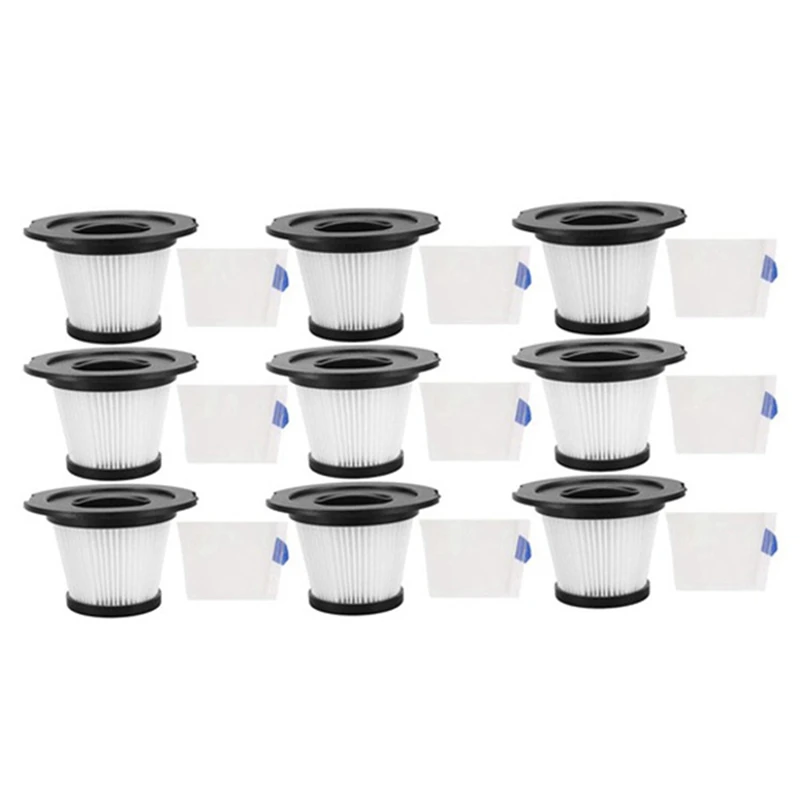 9Pcs Replacement HEPA Filter Compatible For MOOSOO K17 Cordless Vacuum Accessories