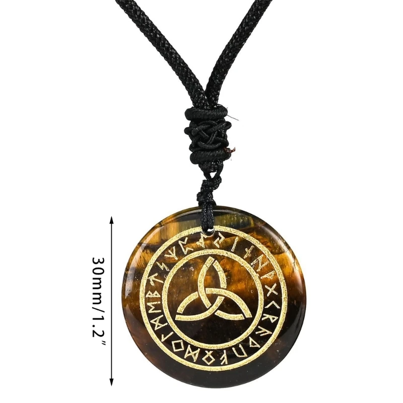 Очарование из натурального камня с узлом Triquetra ожерелье ювелирные изделия на