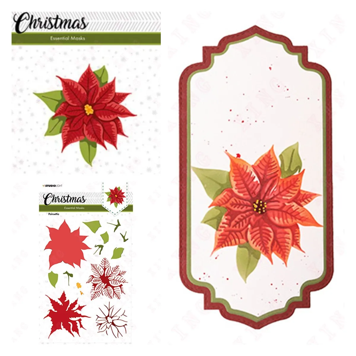 

2022 Diy Craft Layering Stencils Poinsettia Essentials Metal Cutting Dies Painting Scrapbook Decoration Coloring Embossing Molds