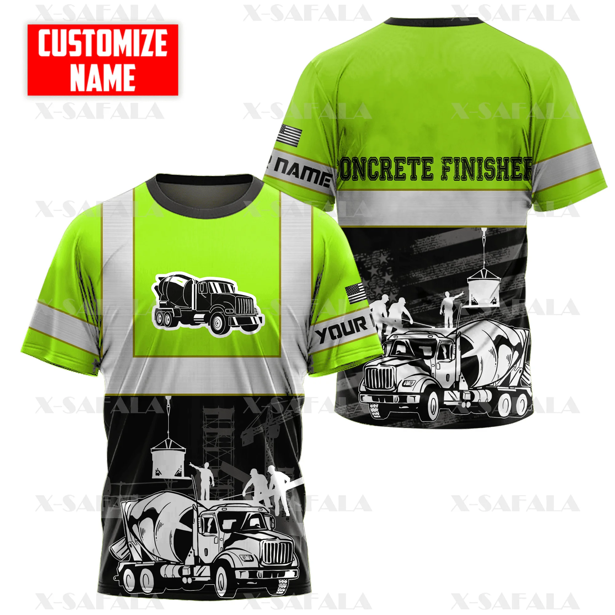 Футболка Мужская/женская с круглым вырезом Рабочая форма 3D принтом из молочного