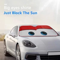 cute big eyes cartoon windshield sunshade car window windscreen cover sun shade anti snow ice auto sun visor car accessories