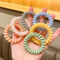 candy color hair bands telephone line sweet girl simple and traceless hair ties woman accessories tie girls band for rubber loop