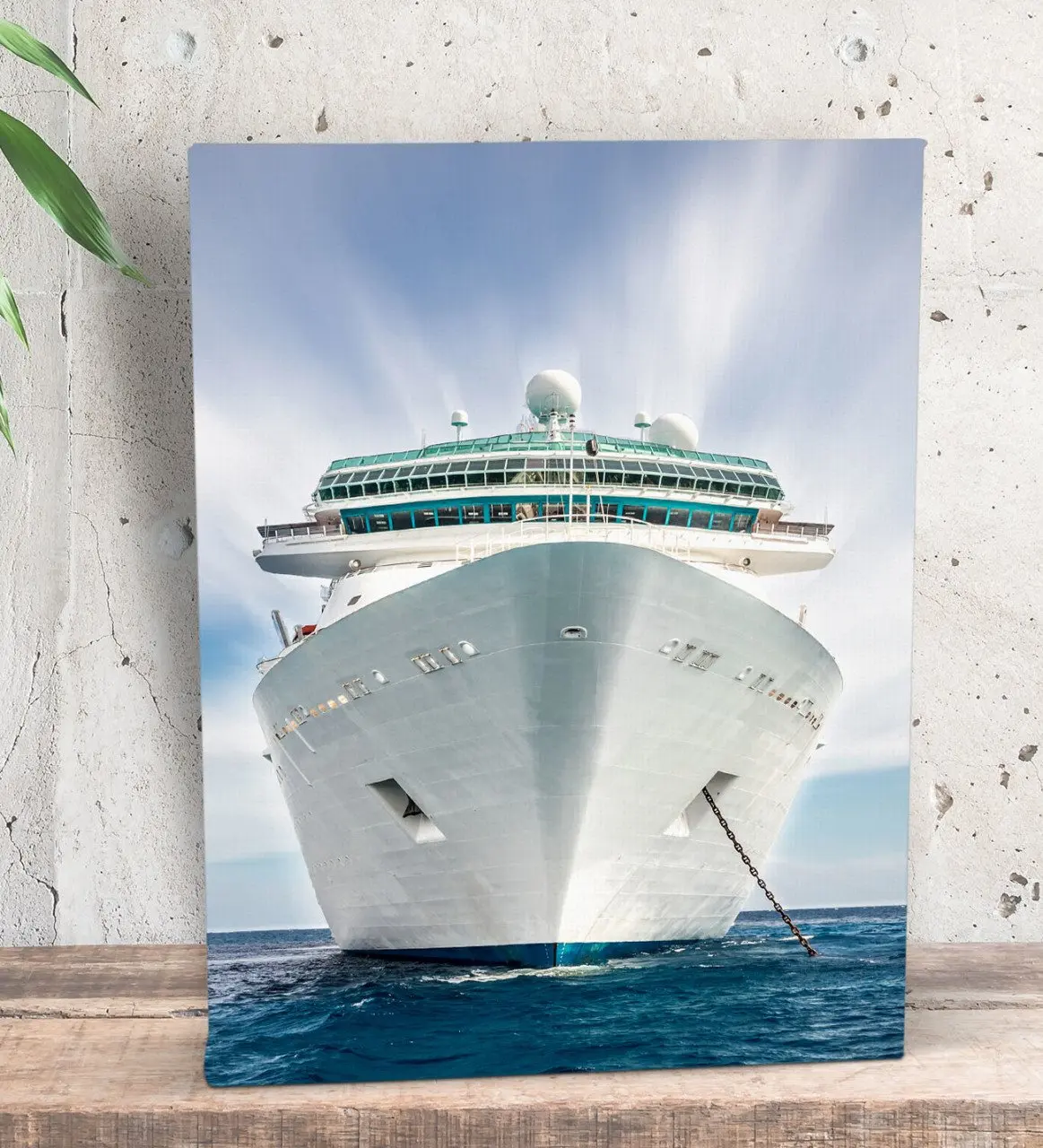 

BK Подарочный дизайн корабля декоративный мини холст стол 15x20 см-5